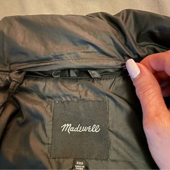MADEWELL Puffer Jacket in Black Sz XXS - Picture 8 of 9
